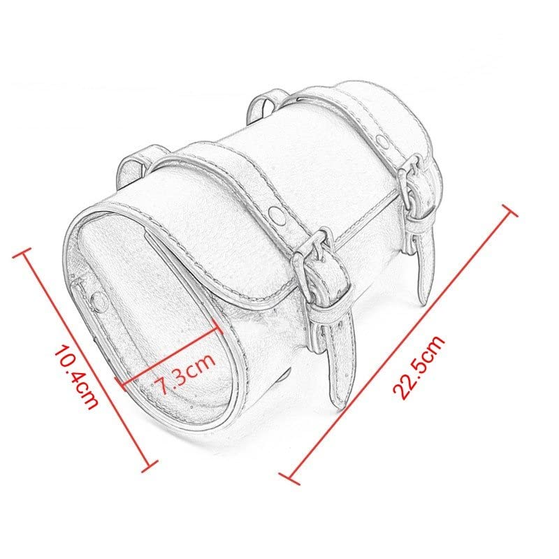 Sac De Selle Moto Punk Wind Harley Similicuir PU Noir - Emblème Crâne, Rangement Outils & Accessoires Motard Robuste