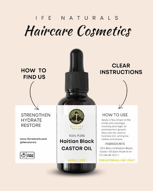 Miniatura 4 de Aceite de ricino negro haitiano 100% puro (2 oz)