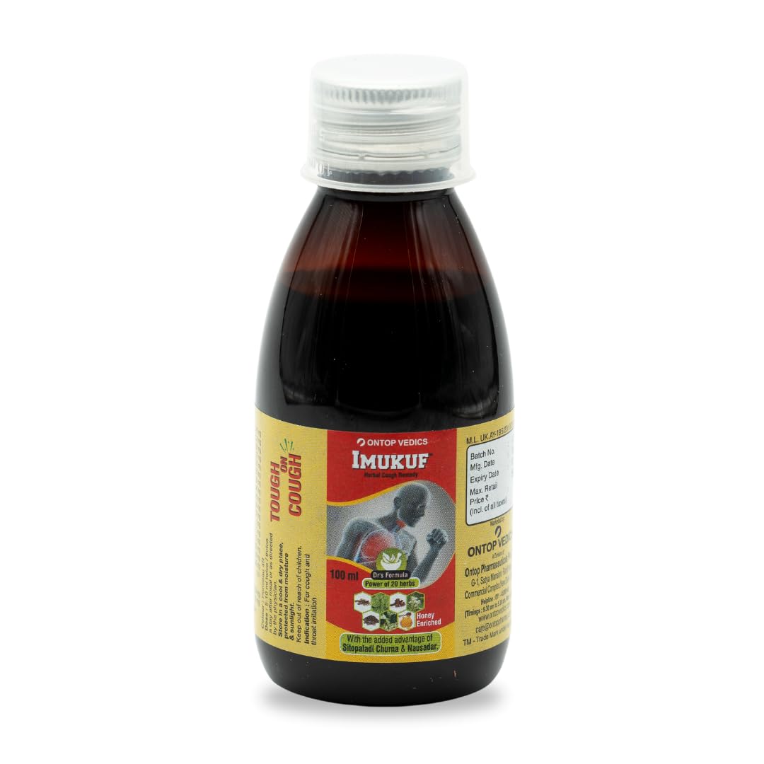 IMUKUF Cough Syrup Ayurvedic Relief For Cough & Cold, Specially