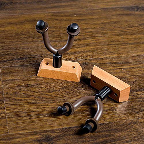KinshopS Wooden Base Bass Ukelele Bracket Wall Mounted Hook Holder Guitar Hanger Stand