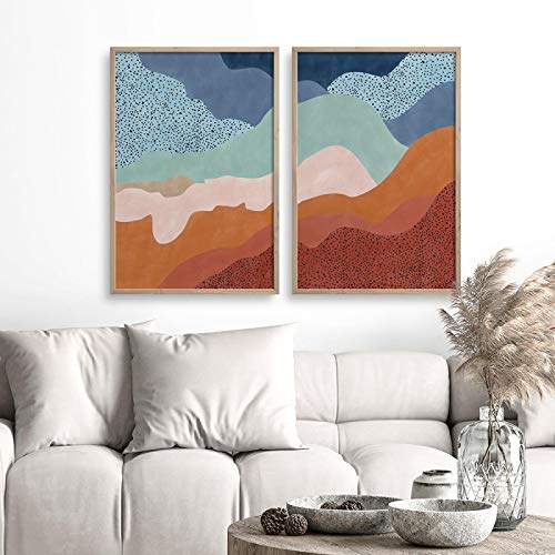 Impression coucher de soleil paysage abstrait pour une ambiance poétique et chaleureuse chez soi