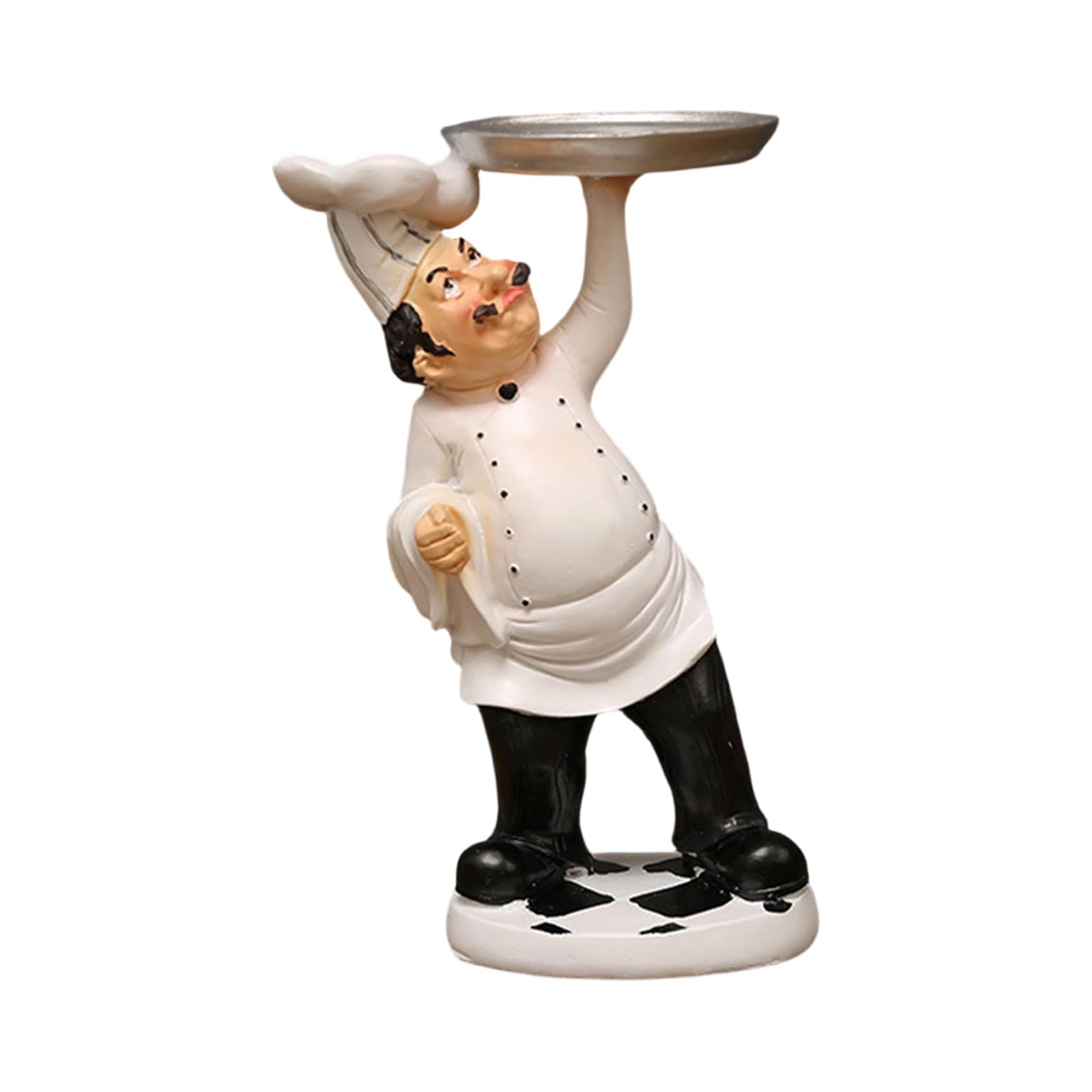 Msioytog Handcrafted Resin Chefs Figurine Decorative Kitchen Tabletop Countertops Ornament for Home and Restaurant Decors Gift Resin Chefs Figurine