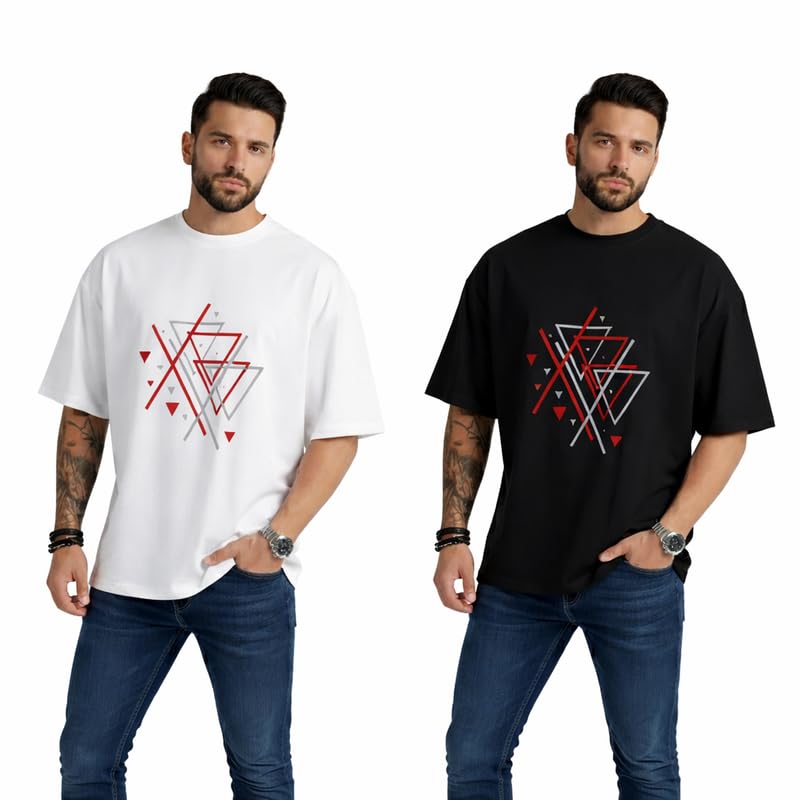 chughz Men’s Cotton T-Shirt | Solid & Printed Casual Tee for Men | Round Neck Half Sleeve Regular Fit | Soft Breathable Fabric, Gym, Travel & Street Style-picture-57