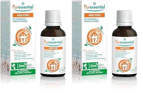 Puressentiel - Purificante - Miscela Oli Essenziali per Diffusione- Aria Pura - 100% puri e naturali - Aiuta a purificare l’aria e a combattere i cattivi odori - 30 ml (Confezione da 2)