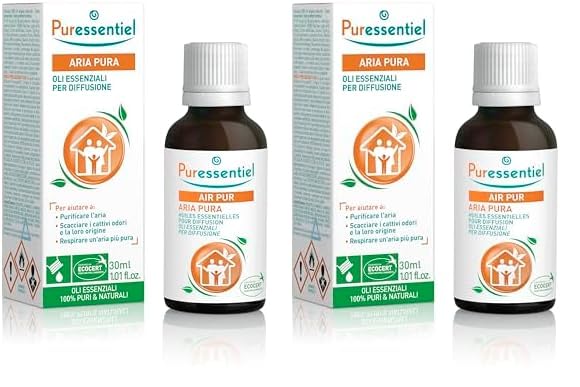 Puressentiel - Huiles Essentielles pour Diffusion - Diffuse Air Pur - 100% pures et naturelles - Aide à assainir l'air et chasser les mauvaises odeurs - 30 ml...
