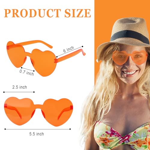 Image of Heart Sunglasses 12 /18 /24 Pcs Heart Shaped Glasses for Women Cute Funny Party Glasses Party Favors Accessories