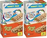 Reese's Puffs Cinnamon Toast Crunch Cereal Treat Bars Variety Pack, 28 ct (Pack of 2)