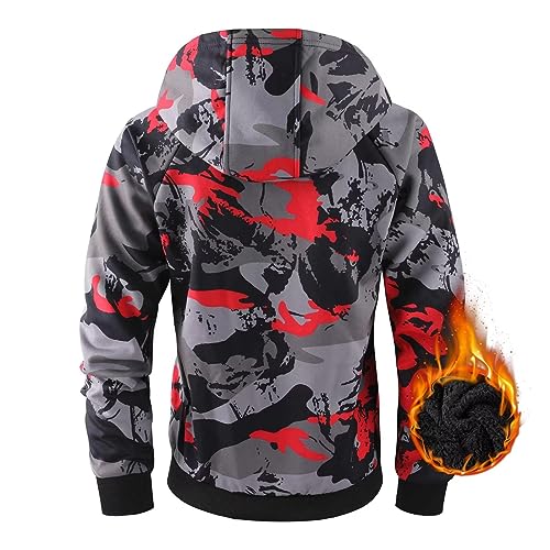 OHSNMAKSL Boys Fleece Jacket Kids Winter coat Girls Sherpa Lined Zip Up Hoodie Warm Sweatshirt School Hooded Outerwear3