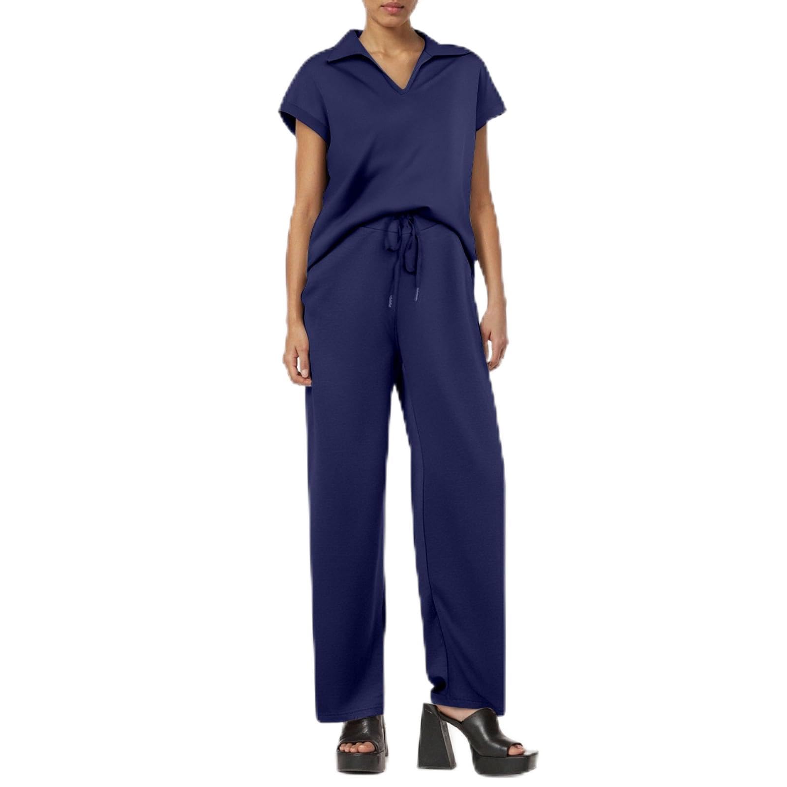 Trendiger Damen Hosenanzug Set für legere Anlässe Elegantes Kleidungsset mit vielseitiger Passform Ideal im Frühling Leicht zu reinigen pflegen Perfekt für Wochenend-Looks
