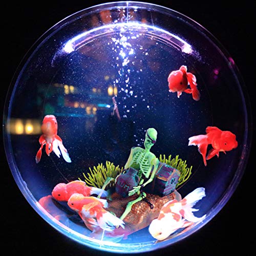 POPETPOP Fish Tank Skull Decorations Fish Tank Skeletons Decor Ornament Aquarium Skull Decorations Creative Resin Fish Tank Skeleton Terrarium Decoration for Fish Tank Aquarium Pirate - Image 3
