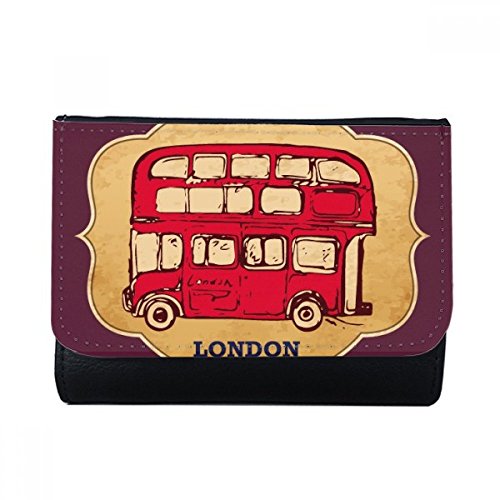 Portefeuille en cuir synthétique bus de Londres, des finitions soignées pour un accessoire durable