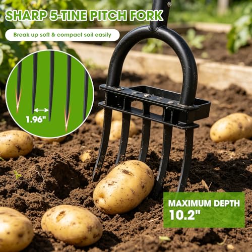 Herramienta Broad Fork para Jardín, 50 pulgadas miniatura 2