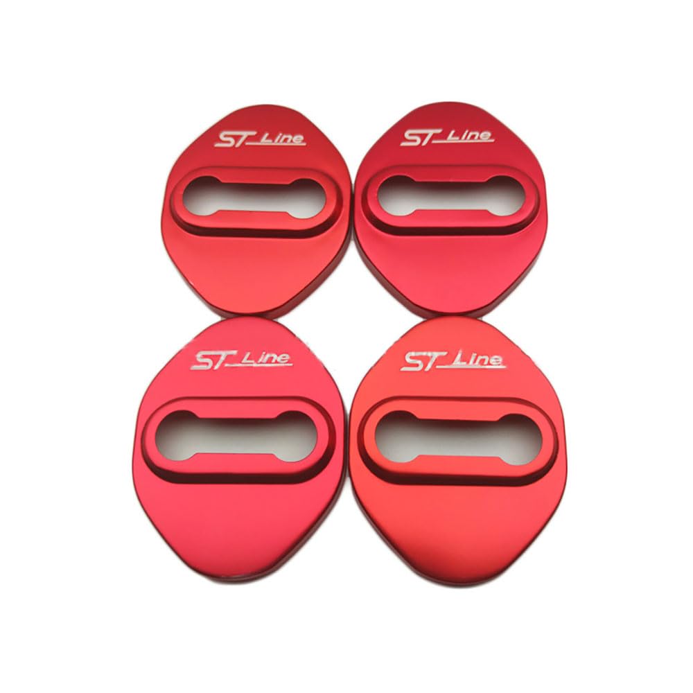 KAnduo 4PCS Car Door Lock Cover Guard Protector compatible with for Ford Focus mk2 mk3 Fiesta Ranger Mondeo S-MAX Kuga Mustang,C