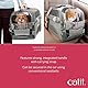 Catit Cabrio Carrier, Transportbox fuer Katzen, 51 x 33 x 35cm, rot/grau