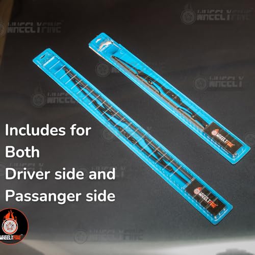 Image of Windshield Car Wiper Blades Metal Frame Water Repellant Cleaning Wiper Blades Refills Best for Hyundai Elantra Gen 3 (2016 Onwards) Dr 24 inch /Pa 16 inch