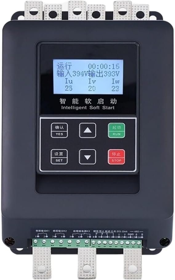 HEXEH Motor Soft Starter AC Motor Controller Soft Starter 18.5KW-200KW External Motor Smooth Start Programmable Brake Stop Soft Starter AC Motor Controller of Power Automation (Color : 132KW)