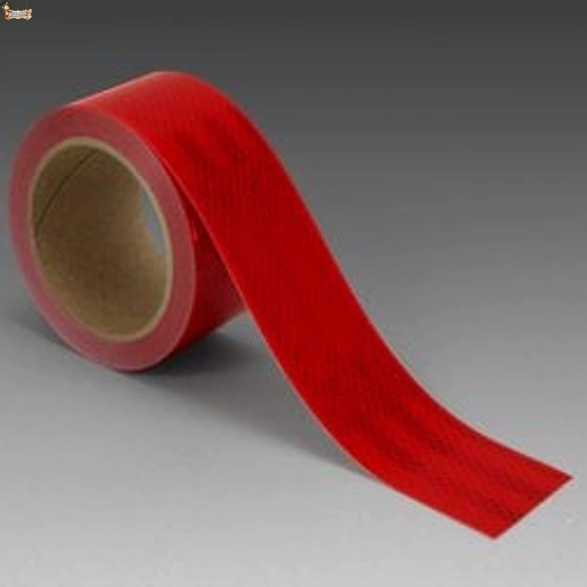 BricoLoco.com 3 M cinta reflectante adhesiva homologada V23 para camiones, moto, bicicleta. Ancho 51 mm. Roja, amarilla o blanca. Banda señalización, advertencia. (50 mts. x 51 mm. ROJA)