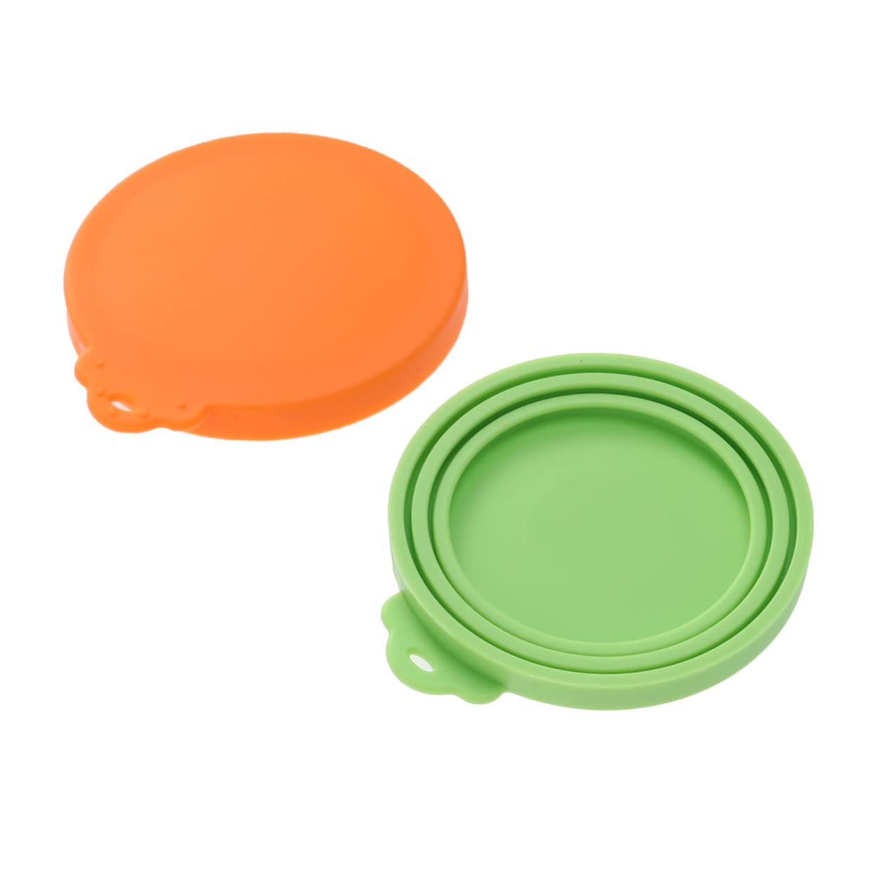 Toddmomy 2Pcs Food Grade Silicone Pet Food Storage Can Lid Covers Fits Multiple Orange Freshness for Dog Cat Cans