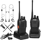 🔌【Saving Ahorro de energía y tiempo】Walkie Talkie Recargable,cada radio está equipada con una batería recargable de iones de litio de 1500 mAh y un soporte de carga. (Aproximadamente 8 horas de trabajo), tiempo de espera de hasta 72 horas, larga vida útil. alarma de batería baja para recordar para recargarla.