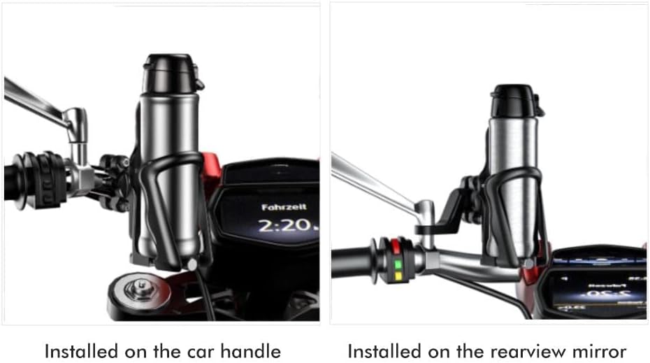 Bike Cup Holder, Motorcycle Water Bottle Holder 360° Rotation Adjust Handlebar Water Bottle Cages, Upgraded Expandable Design Drink Holder for , Motorcycle, ATV, Stroller,