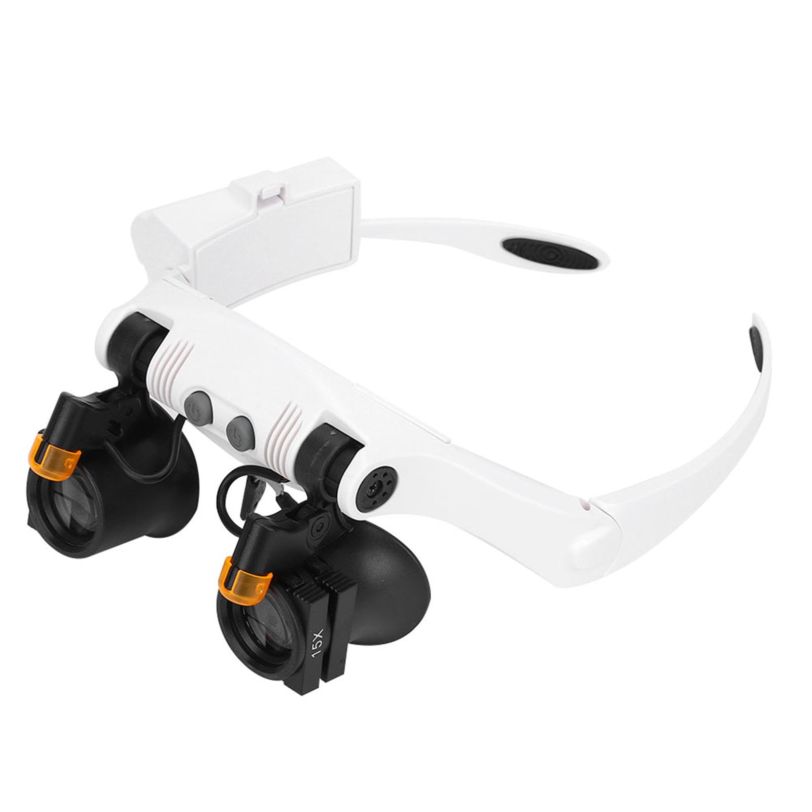 Loupe LED multifonctionnelle à Montage sur tête, 21 loupes combinées avec lentille remplaçable, grossissement réglable 3X à 10X pour l'inspection, la réparation de Montres et la