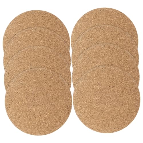 Kisangel 8pezzi Sottopentola Sughero Assorbente Per Piante Coprenti Rotondi Per Vasi Accessori Per Contenitori Da Design Minimalista e Resistente Per Tavolo