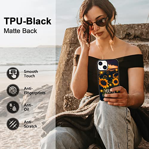 Onemiliayears Cute Fashion Sunflower Phone Case, Sunflower Firefly Phone Case Iphone 14 13 12 11 Pro Max Plus Mini Xr Xs X 7 8 6 For Teen Girls And Women #TOP5