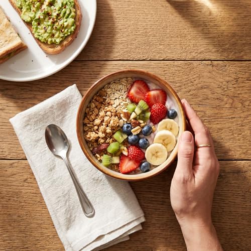 Image of Ceramic Dinnerware (16 pcs) Serve 4 people, Plates and Bowls Sets,Handmade Reactive Glaze Dishes Set, Chip Resistant and Scratch Resistant, for Oven & Dishwasher & Microwave Safe