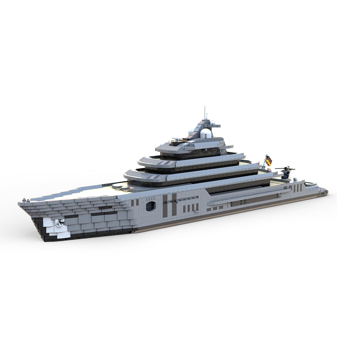 MOC-162171 zestaw do budowy luksusowego jachtu, modułowy zestaw do zbierania statków wycieczkowych, kreatywna zabawka budowlana dla nastolatków (5671 elementów)