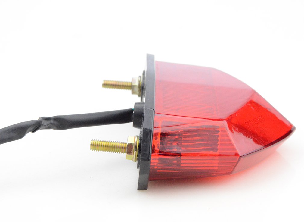 GOOFIT Fanale posteriore in plastica universale sostituzione per fanale posteriore del freno indicatore di direzione indicatore di direzione lampadine a LED sostituzione per ATV Scooter Bike