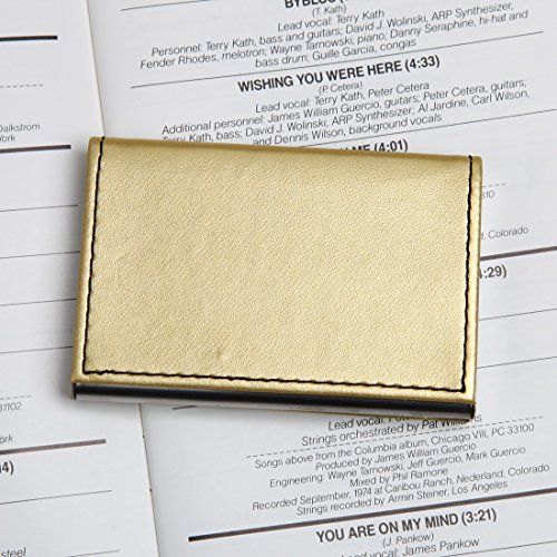 Y&G Ydc05A13 Light Gold Black Business Dad Leather Card Holder Holidays Business Card Cases With Gift Box #TOP4