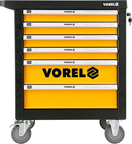 Vorel - Profesional fahrbarer coche carro de taller 177tlg lleno carro de herramientas 6 cajones para joven
