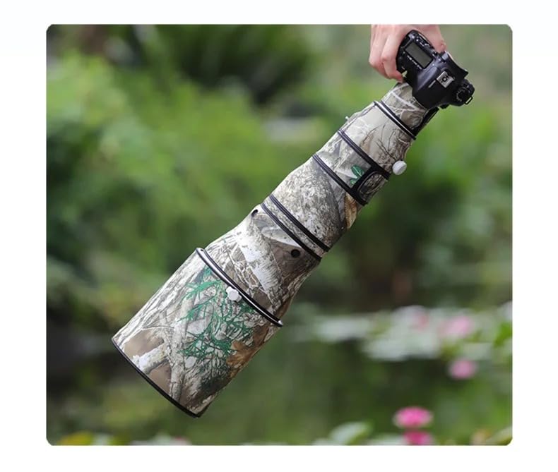 CHASING BIRDS Camouflage Waterproof Lens Coat for Canon EF 600mm F4 L is III USM Rainproof Lens Protective Cover (Yellow Tree Camouflage)