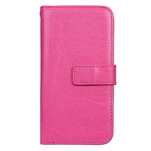 Galaxy A3 2017 Case, Bear Village® Soft TPU and PU Leather Flip Case with 9 Card Slot, Multifunction Wallet Protective Case for Samsung Galaxy A3 2017, Rose Red