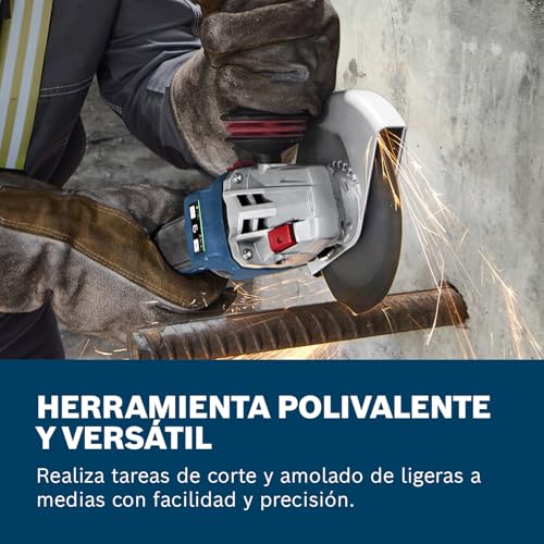 Amoladora angular GWS 18V-11 S Bosch soluciona cortes sin enchufes con disco 125 mm 4