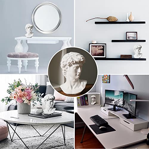 Fazhongfa Greek Statue Of David Bust Resin Sculpture For Roman Bookshelf Tabletop Office Home Decor Roman Sculpture Decoration David Figurine 6 Inch Gift For Friends Colleague #TOP2