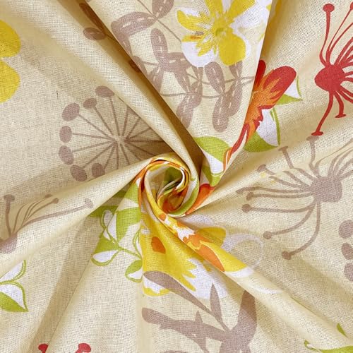 Image of Swayam 100% Cotton Double Bedsheet with 2 Pillow Covers | Size 90 x 100 inch | 120 TC | Floral Design | Soft Breathable Bed Sheet | Comfortable & Durable for Bedroom - Yellow