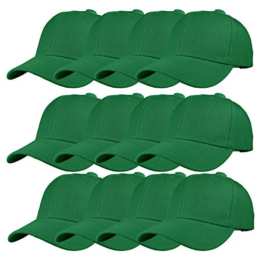 Image of TZ Promise 12 Pack Wholesale Unisex Plain Solid Color Adjustable Baseball Caps Hats