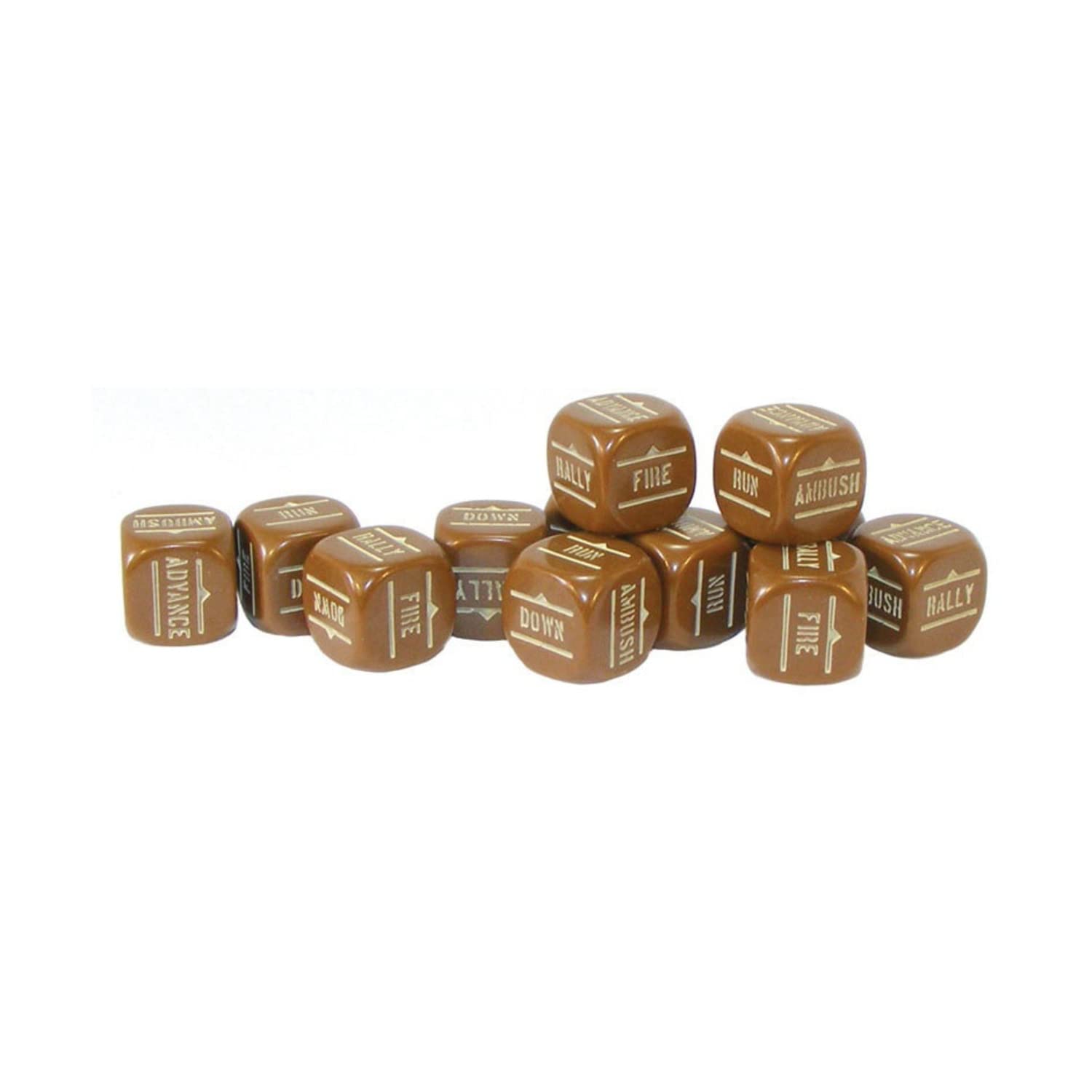 Bolt Action - Bolt Action Orders Dice - Brown (12)
