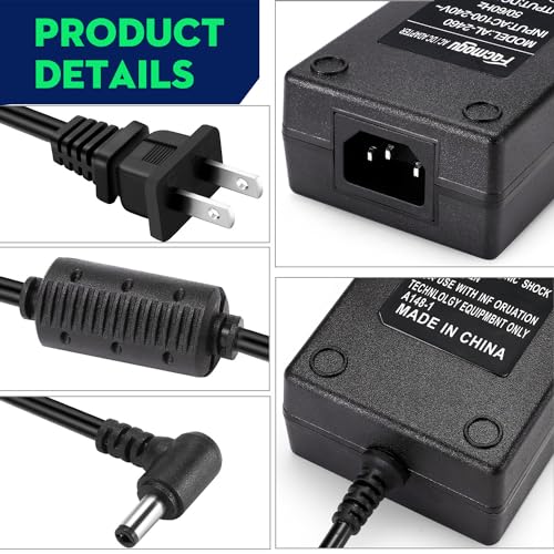 Image of Facmogu 24V 6A Power Adapter AC 100-220V to DC 144W Power Supply US Plug Switching PC Power Cord for LCD Monitor LED Strip Light DVR NVR Security System Accessories