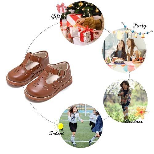 Image of Felix & Flora Toddler Little Girl Mary Jane Dress Shoes - Ballet Flats for Girl Party School Shoes
