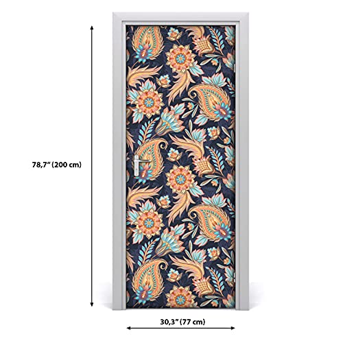 Papier peint auto-adhésif de porte 77x200cm pour rénover sans peindre