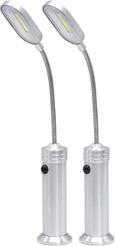 Luces de parrilla para barbacoa, base magnética, luces LED superbrillantes, cuello de cisne flexible de 360 grados, resistente a la intemperie,