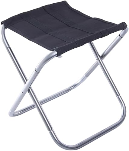 Mipcase Aluminum Alloy Outdoor Folding Stool Tall Camping Chair Canvas Seat BBQ Stool Portable for Camping Fishing BBQ