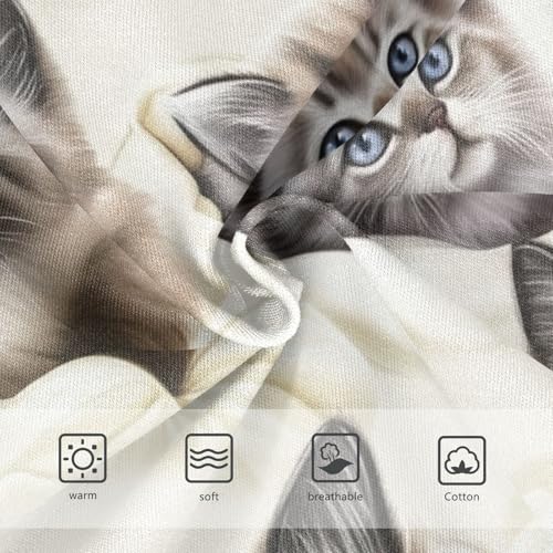 CHIFIGNO Underwear for Boys Cute Cats Cream Cotton Boys Briefs Soft Printed Briefs Underwear3