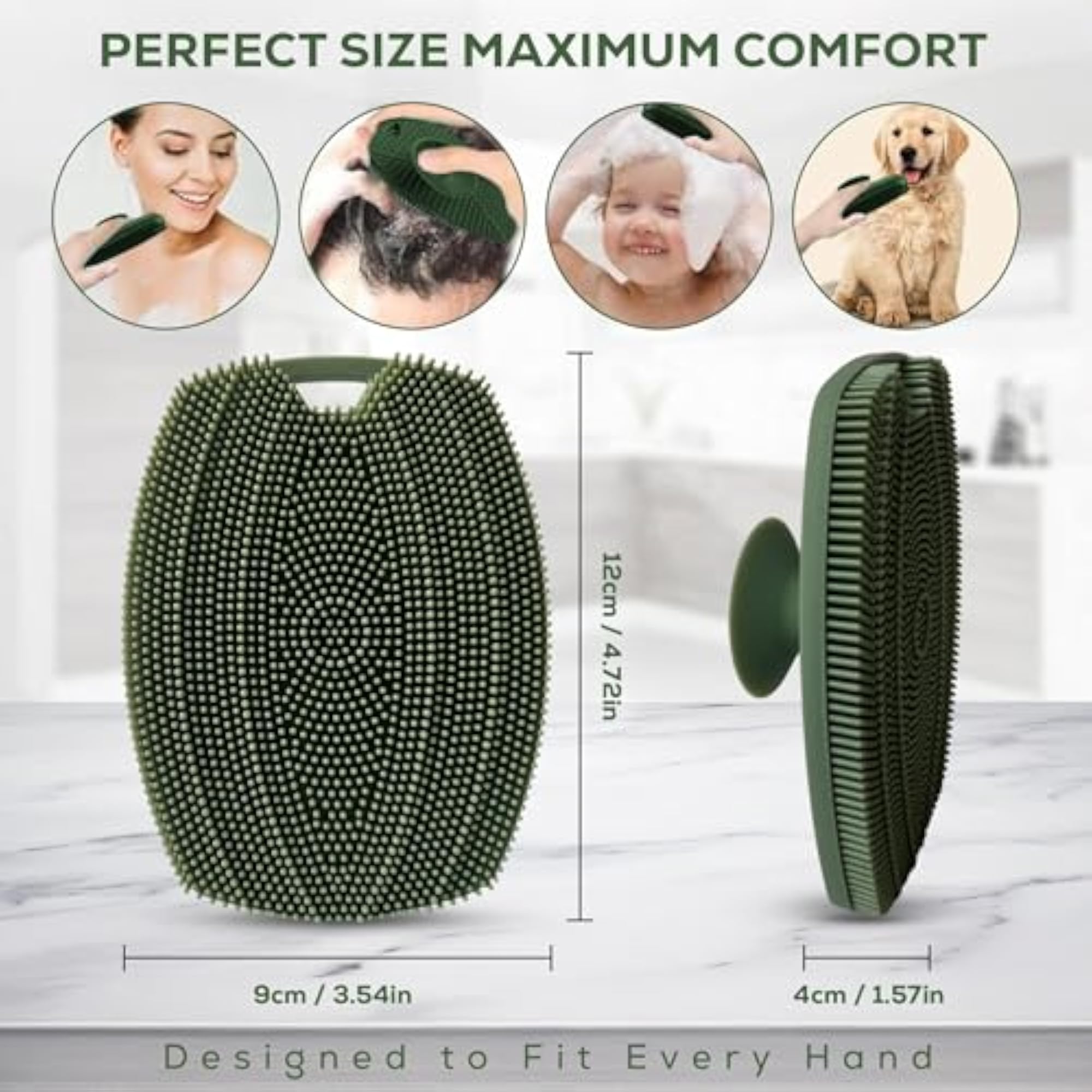 Premium Silicone Body Scrubber for All Skin Types Exfoliating