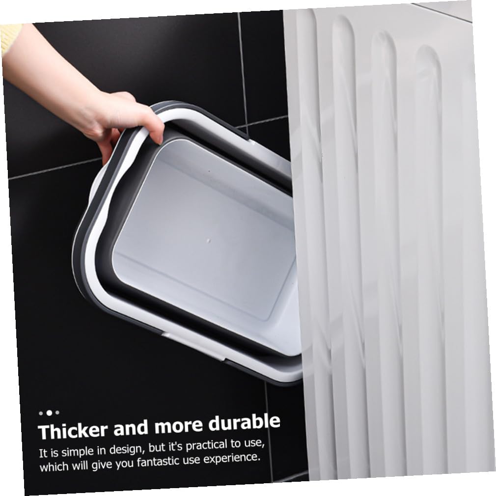 Cubo Multifuncional de 15l Portátil con Asa para Fregona Plegable y Grande y Almacenamiento Práctico Adecuado para Uso Doméstico