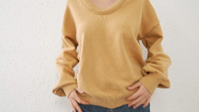 nagonstans layered-neck pullover 美品 ANRABESS Womens Oversized Sweaters Fall 2025 Fashion