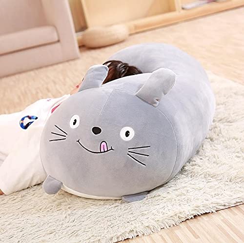 XREFF 30 cm-60 cm-90 cm Grand Coin Bio Oreiller Japonais en Peluche Jouet vers Le Bas Coton Dessin animé Enfants Filles Cadeau 60 cm Totoro