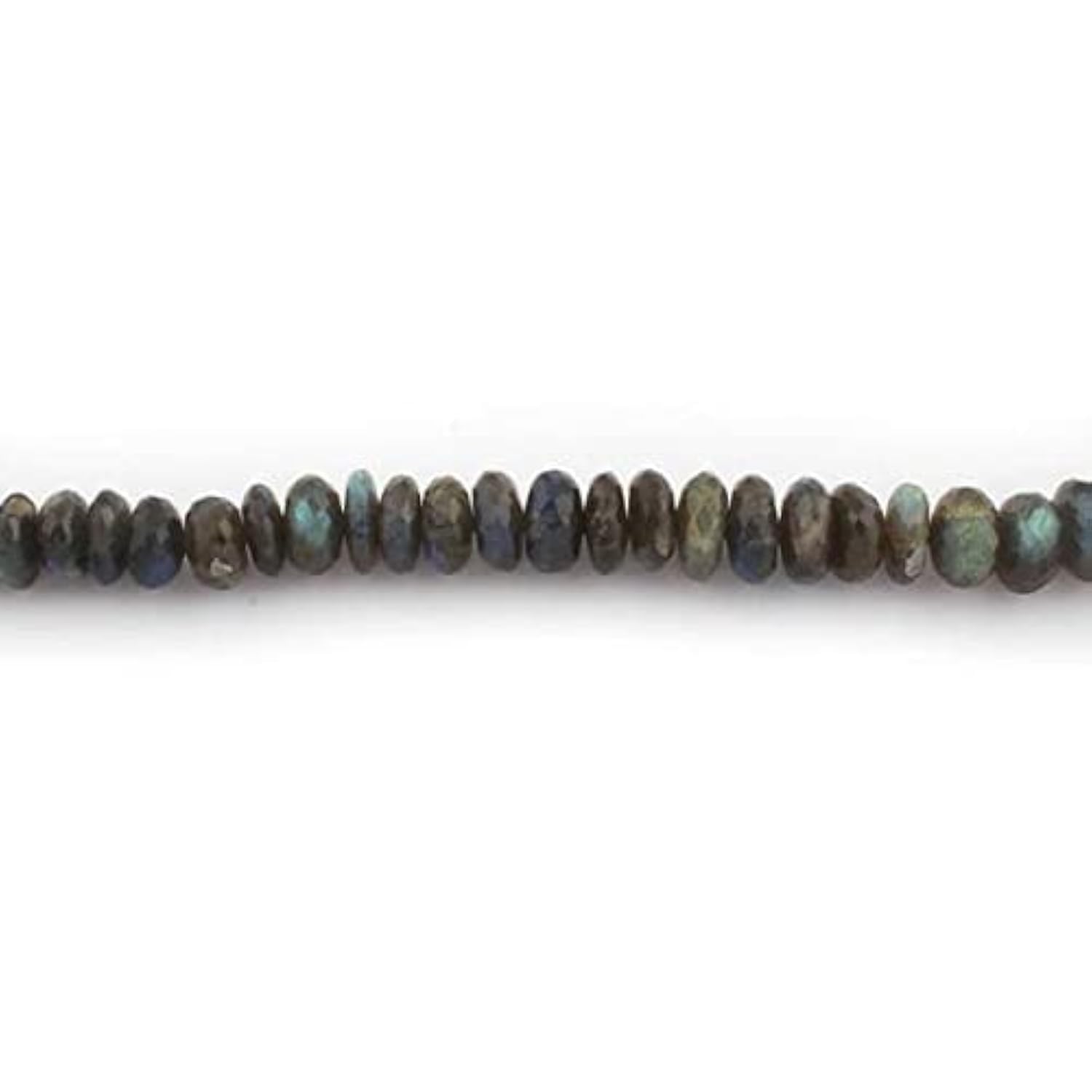 Labradorite naturelle en perles rondelles facettées de 12mm à 17mm pour création de bijoux SB4184